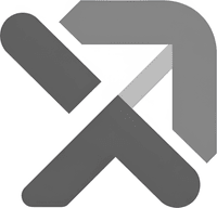 Минималистичный геометрический логотип сервиса CryptoAnalytics в серой цветовой гамме на белом фоне